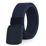 men's belt Nylon belt Cotton Material Plastic Automatic Buckle Sports belt MartLion 1 120cm 