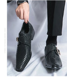 Golden Shoes Men's Women Pointed Toe Leather Dress Wedding Zapatos De Vestir MartLion   