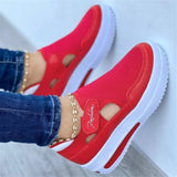 Red Sneakers Women Shoes Woman Tennis Canvas Female Casual Ladies Sport Platform Sneaker Hollow Out MartLion Red 36 United States