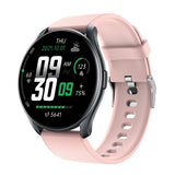 Round Smart Watch Men's Woman Heart Rate Blood Pressure Oxygen Temperature Monitor Smartwatch IP68 Waterproof Sport Fitness Watch MartLion Pink  