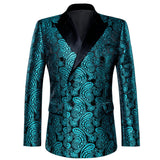 Men's Luxury Blazer Party Wedding Dress Jacket Suit Gold Thread Slim Dress Suit Barry Wang Mart Lion   