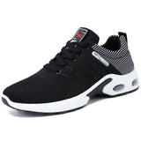 Running Shoes Men's Lightweight Designer Mesh Sneakers Lace-Up Outdoor Sports Tennis Mart Lion 9308 Black and White 39 