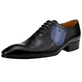 Luxury Men's Wedding Leather Shoes Design Formal Black Coffee Oxfords Genuine Leather Pointed Toe Lace-up MartLion   