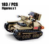 Military ww2 Cannon Assault Armored Vehicle Battle Tank Car Truck Army Weapon Building Blocks Sets  Model King Kids Toys Gift Mart Lion without box  