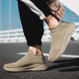 Slip-On Men's Shoes Light Walking Casual Breathable Unisex Women Loafers Black Hombre MartLion   