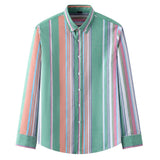 Men's Oxford Long Sleeve Plaid Striped Shirt 100% Cotton Soft  Spring Autumn Clothing Casual Dress Mart Lion 2221 38 S 