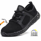 anti smashing summer work shoes men's lightweight breathable working with protection anti-puncture safety MartLion - Mart Lion
