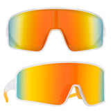 Kids Sunglasses for Boys and Girls,Windproof Outdoor Baseball Sports UV400 Protection Sun Glasses MartLion Transparent Orange  