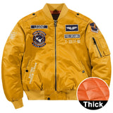 Winter Men's jackets bomber coat racing motorcycle Clothes luxury aviator tactical Field vintage military Clothing MartLion 9822 yellow M 