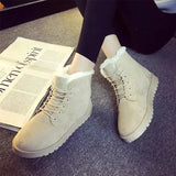 Women Winter Snow Boots Warm Platform Lace Up Ladies Women's Shoes MartLion   