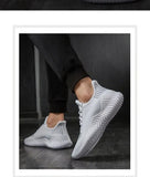 Men's Breathable Mesh Sneakers White Gym Casual Lightweight Walking Couple Footwear MartLion   