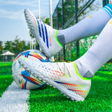 Men's Soccer Shoes TF FG Training Football Sneakers Ultralight Non-Slip Turf Soccer Cleats Chuteira Campo MartLion   