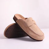 Men's Suede Mules Cork Clogs Platform Sandals Clogs Slippers Outdoor Soft Heeled With Arch Support MartLion