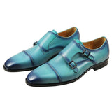 Men's Shoes Pure Leather Casual British Style designer slip-on loafers Office Street Daily MartLion sky blue 39 