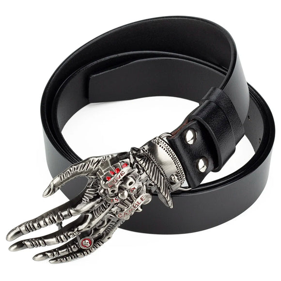 Heavy Metal Buckle Skull Hand Bone Claw Belt Ghost Hip Hop Rock Style Waistband MartLion   