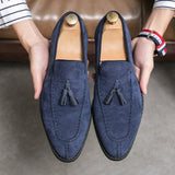 Suede Leather Men's Loafers Shoes Soft Dress Slip On Casual Moccasins Soft Formal Leisure Social Mart Lion   