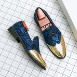 Men's Luxury Golden Colorful Leather Shoes Party Wedding Loafers Slip-on Driving Shoes Young Style MartLion   