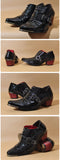 Men's Pointed Toe Oxford heighten shoes elevator luxury Formal Wedding Leather High Heels Dress MartLion   