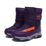 Boys Boots Children Snow Sneakers Winter Kids Shoes Girls Snow Sport Leather Children Mart Lion 26 CN 9915 purple