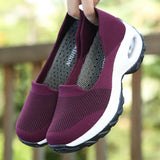 Platform Shoes Sneakers Women Running Breathable Mesh Slip-On Sports MartLion   