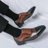 Formal Leather Shoes Men's Comfort Rubber Sole Shoe Office Dress Shoes Homecoming Footwear MartLion   