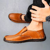 Leather Men Shoes Casual Men Loafers Slip On Leather Shoes Men MartLion   