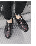 Men's Walking Driving Shoes Flat Office Dress Car Leisure Microfiber Leather Mart Lion   