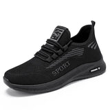 Summer Shoes Men's Breathable Sneakers Walking Masculino Mart Lion B 8006 Black and Gra 39 