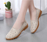 Women's Flat Shoes Genuine Leather Slip On Casual Flat Loafers Soft Nurse Ballerina MartLion   