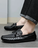 Golden Sapling Loafers Genuine Leather Men's Casual Shoes Moccasins Dress Wedding Leisure Party Flats MartLion   