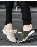 Summer men's Baotou mesh shoes breathable half drag no heel lazy slippers MartLion   