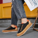 Men's Casual Sneakers Vulcanized Flat Shoes Designed Skateboarding Tennis Slip-on Walking Sports Mart Lion   