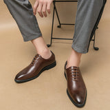 Mens Leather Shoes High Men's Shoes Oxford Wedding Men Dress Leather Shoes Gentleman Office Man Shoe