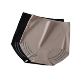 Women's Underwear Seamless  Waist Panties Tummy  Panties Hip Lift Body Shaper Panty Large Size Female Underpants MartLion BLACK BEIGE-2pcs 2XL(75-85KG) two-piece