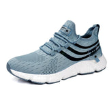 Men's Shoes Breathable Classic Running Sneakers Outdoor Light Mesh Slip on Walking Tenis MartLion Blue 36 