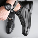 Men  Increasing Shoes Invisible Inner Increasing Single Shoes Men Casual Plus Velvet Cotton Shoes MartLion   