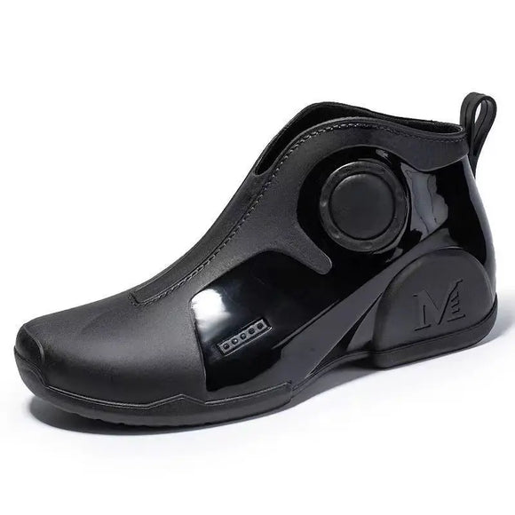 Men's rain boot Outdoor Fishing Shoes anti slip Punk Ankle Rubber Waterproof Strong Blocking Water rain MartLion   