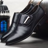 Wedding Shoes Men's PU Leather Slip on Loafers Point Toe Oxfords Casual Dress Mart Lion   