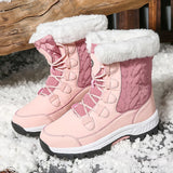 Winter Women Snow Boots Female Outdoor Boots Concise Boots Waterproof Plush Ladies Cotton-padded Shoes MartLion   