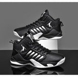 Non-slip Basketball Shoes Men's Air Shock Outdoor Trainers Light Sneakers Young Teenagers High Boots Basket Mart Lion   