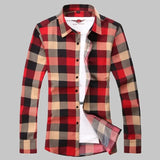 Mens Blouse Blue Gradient Striped Men Dress Shirt Tops Casual Business Plaid Print Long Sleeves MartLion   