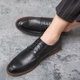 Men's Dress Shoes Elegant microfiber Leather Formal Oxfords Mart Lion   