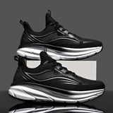 men's Sneakers casual Shoes tenis Luxury shoes Trainer Race Breathable Shoes loafers running MartLion Black-White 36 