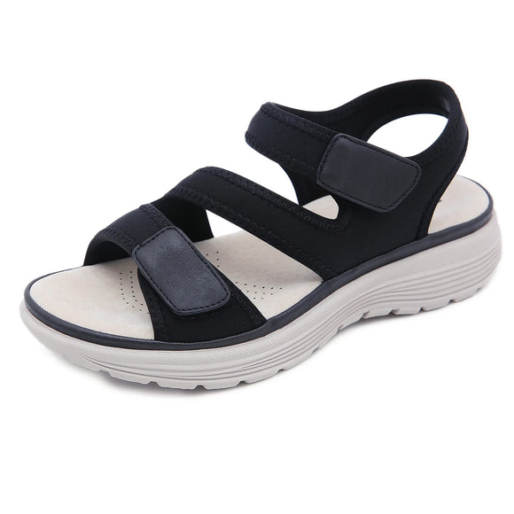 Summer Shoes Women Sandals Soft Wedge Sandals Thick Sole Ladies Summer Holiday MartLion Black 4 