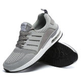 Couple Mesh Sneakers Men's Shoes Breathable Running Unisex Light Athletic Women Mart Lion Gray 36 