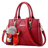 Women's Handbags Square Bag Vintage Designer Messenger PU Leather Handbag Casual Shoulder Top-Handle Totes MartLion red 31x21x13cm 