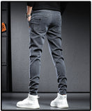 Summer Jeans Men demin  pants men Clothing Cargo pants Drawstring Slim Trousers r MartLion   