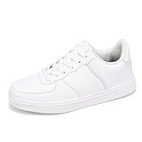 Classic Leather Men's White Casual Shoes Breathable Comfort Sneakers Outdoor Walking Running Couple Footwear MartLion   