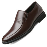 Men's Dress Shoes Pointed Toe Casual Brown Black Leather Oxfords Zapatos De Hombre MartLion Brown 6 