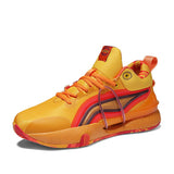 Youth Basketball Shoes  Outsole Non-Slip Wear-Resistant Casual Sneakers Men's Mart Lion Orange 36 